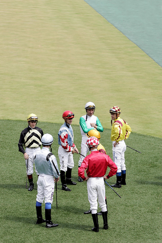 Dans le rond avant la course