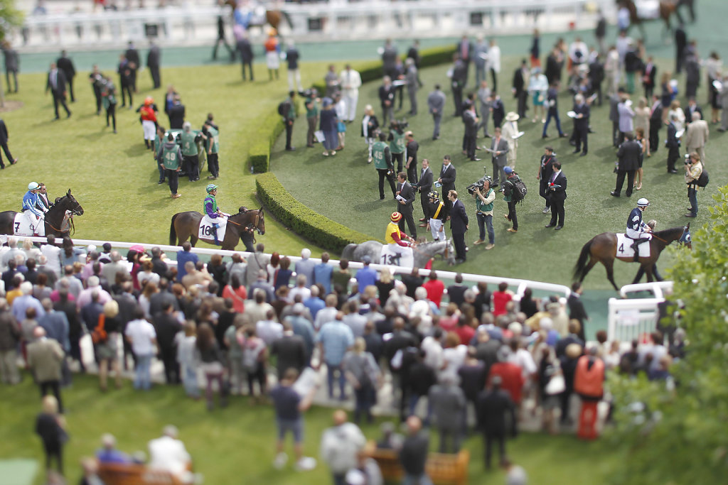 Dans le rond avant la course