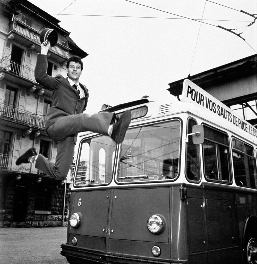 Jumping bus driver