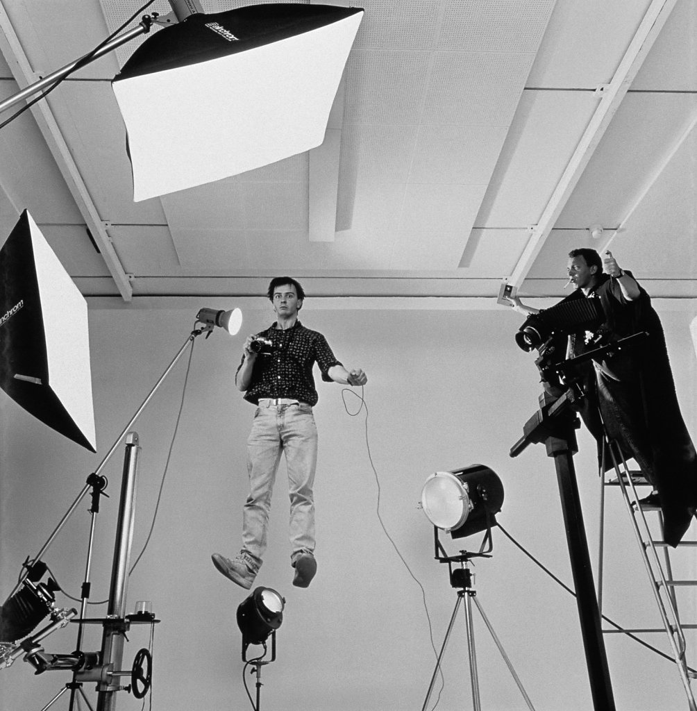 Jumping photographer